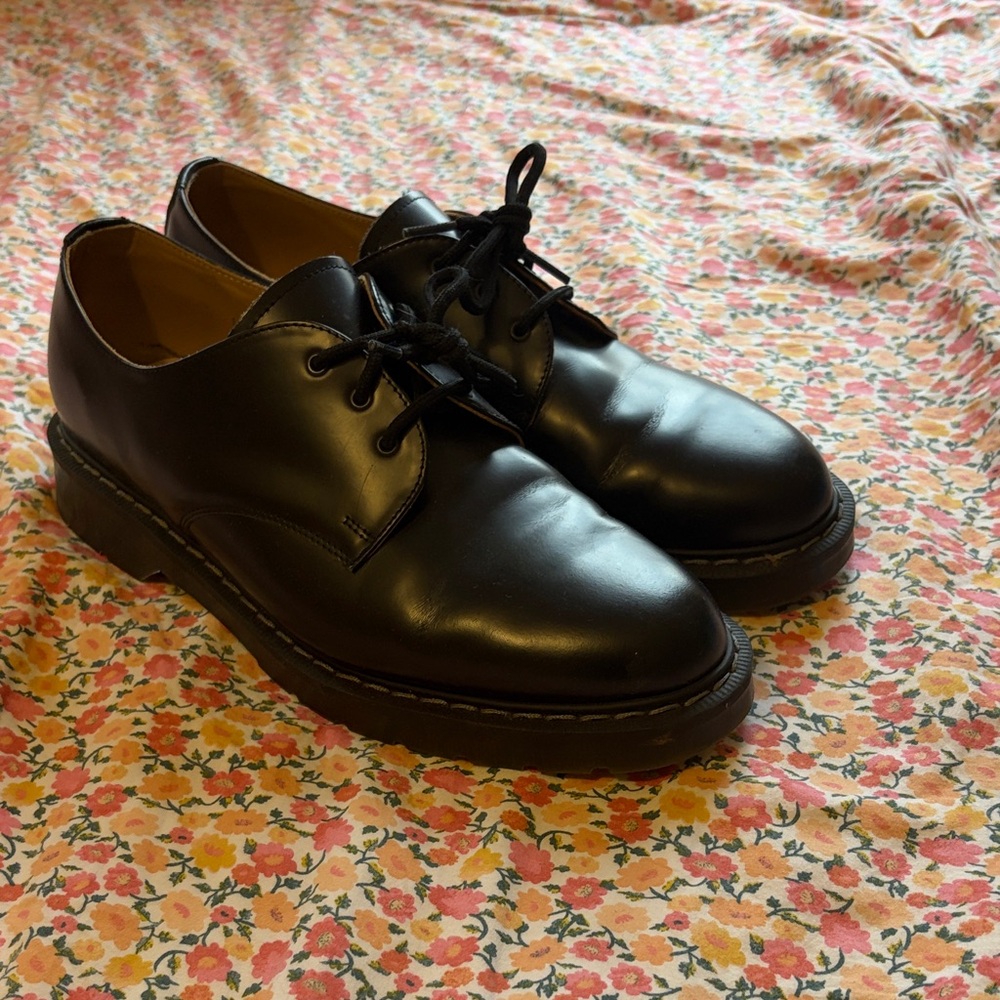 Classic Solovair Black High-shine Gibson Shoe Made In England Goodyear Welted